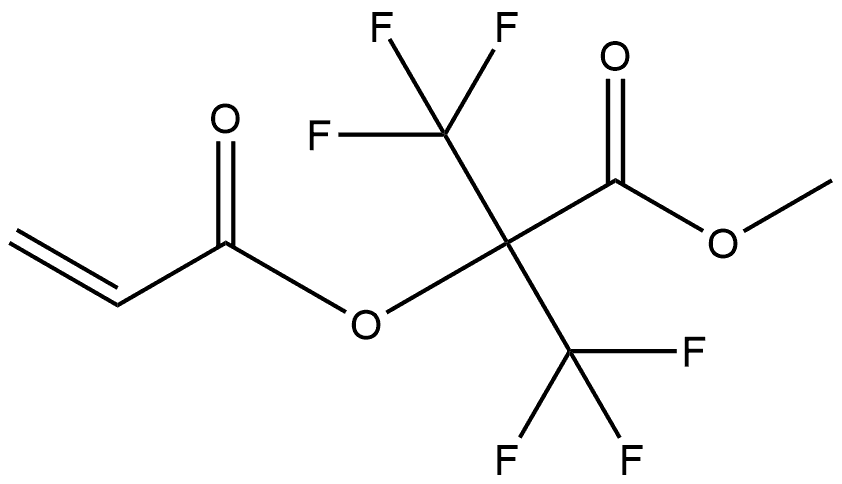 2,2,2-Trifluoro-1-(methoxycarbonyl)-1-(trifluoromethyl)ethyl 2-propenoate (ACI) Structure