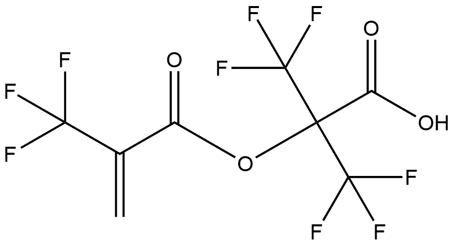 1-Carboxy-2,2,2-trifluoro-1-(trifluoromethyl)ethyl 2-(trifluoromethyl)-2-propenoate (ACI) Structure