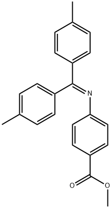 Benzoic acid, 4-[[bis(4-methylphenyl)methylene]amino]-, methyl ester Structure