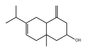 2-Naphthalenol, 1,2,3,4,4a,5,8,8a-octahydro-8a-methyl-4-methylene-6-(1-methylethyl)- 구조식 이미지