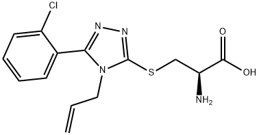 L-Cysteine, S-[5-(2-chlorophenyl)-4-(2-propen-1-yl)-4H-1,2,4-triazol-3-yl]- Structure