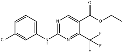 ethyl 2-(3-chloroanilino)-4-(trifluoromethyl)-5-pyrimidinecarboxylate Structure