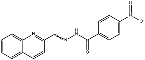 Benzoic acid, 4-nitro-, 2-(2-quinolinylmethylene)hydrazide Structure