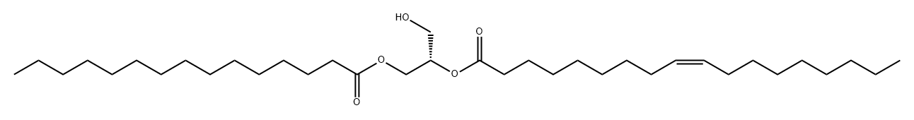 9-Octadecenoic acid (9Z)-, (1S)-1-(hydroxymethyl)-2-[(1-oxopentadecyl)oxy]ethyl ester (9CI) 구조식 이미지
