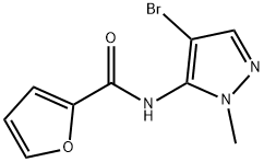 N-(4-bromo-1-methyl-1H-pyrazol-5-yl)-2-furamide Structure