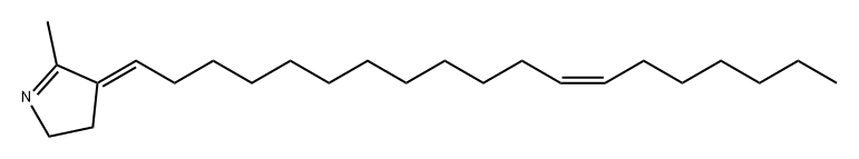 2H-Pyrrole, 3,4-dihydro-5-methyl-4-(12Z)-12-nonadecen-1-ylidene-, (4E)- Structure