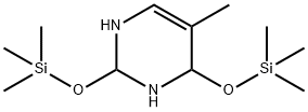 Pyrimidine, 1,2,3,4-tetrahydro-5-methyl-2,4-bis[(trimethylsilyl)oxy]- Structure