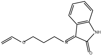 3-[[3-(Ethenyloxy)propyl]imino]-1,3-dihydro-(3E)-2H-Indol-2-one Structure