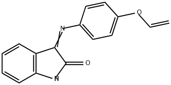 3-[[4-(Ethenyloxy)phenyl]imino]-1,3-dihydro-2H-Indol-2-one Structure