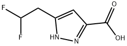 1H-Pyrazole-3-carboxylic acid, 5-(2,2-difluoroethyl)- 구조식 이미지
