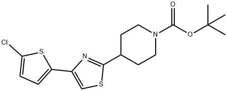 1,1-Dimethylethyl 4-[4-(5-chloro-2-thienyl)-2-thiazolyl]-1-piperidinecarboxylate Structure