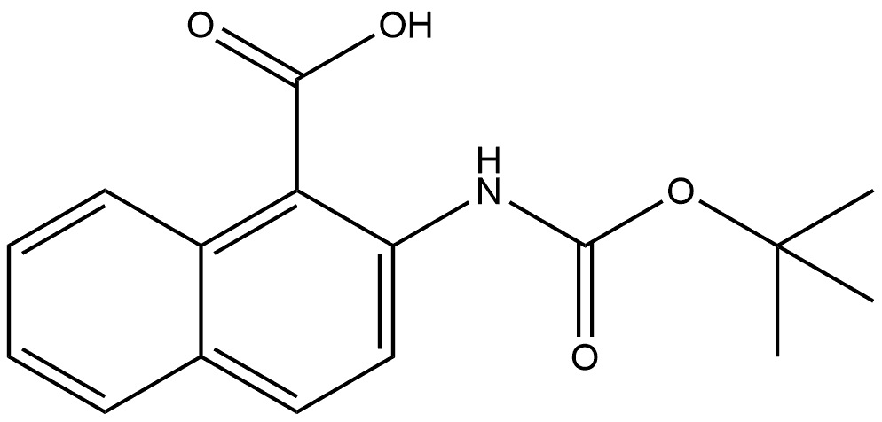 2-[[(1,1-Dimethylethoxy)carbonyl]amino]-1-naphthalenecarboxylic acid Structure