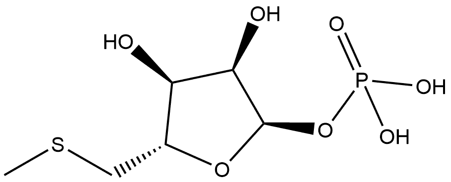 α-D-Ribofuranose, 5-S-methyl-5-thio-, 1-(dihydrogen phosphate) Structure
