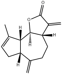 Azuleno[4,5-b]furan-2(3H)-one, 3a,4,5,6,6a,7,9a,9b-octahydro-9-methyl-3,6-bis(methylene)-, (3aS,6aR,9aR,9bS)- 구조식 이미지