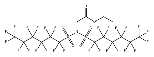Glycine, N,N-bis[(tridecafluorohexyl)sulfonyl]-, ethyl ester (9CI) Structure