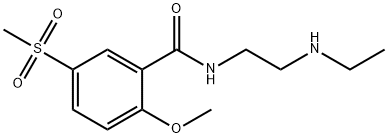 Benzamide, N-[2-(ethylamino)ethyl]-2-methoxy-5-(methylsulfonyl)- Structure