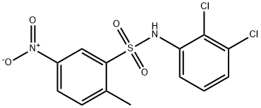 Benzenesulfonamide, N-(2,3-dichlorophenyl)-2-methyl-5-nitro- Structure