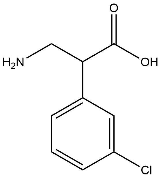 Benzeneacetic acid, α-(aminomethyl)-3-chloro- Structure