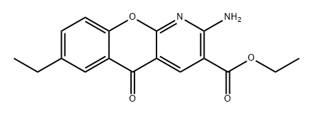 5H-[1]Benzopyrano[2,3-b]pyridine-3-carboxylic acid, 2-amino-7-ethyl-5-oxo-, ethyl ester Structure