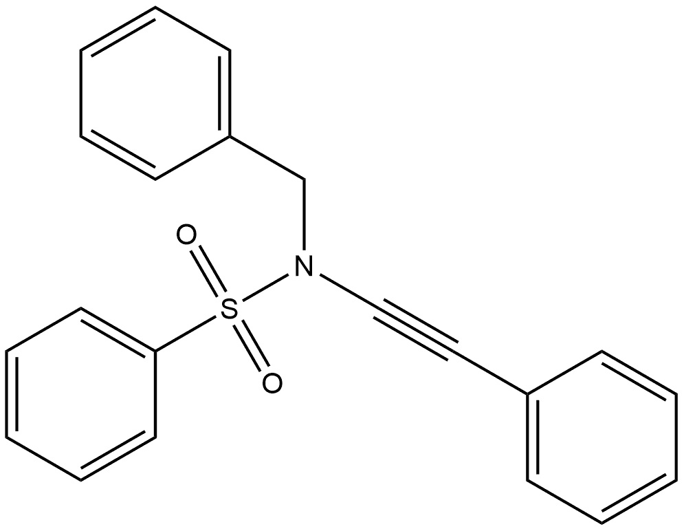 Benzenesulfonamide, N-(2-phenylethynyl)-N-(phenylmethyl)- Structure