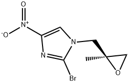 1H-Imidazole, 2-bromo-1-[[(2S)-2-methyl-2-oxiranyl]methyl]-4-nitro- Structure