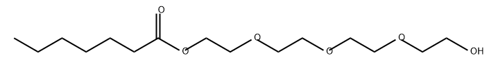 Heptanoic acid 2-[2-[2-(2-hydroxyethoxy)ethoxy]ethoxy]ethyl ester 구조식 이미지