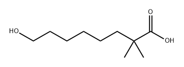 Octanoic acid, 8-hydroxy-2,2-dimethyl- Structure