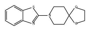 1,4-Dioxa-8-azaspiro[4.5]decane, 8-(2-benzothiazolyl)- Structure