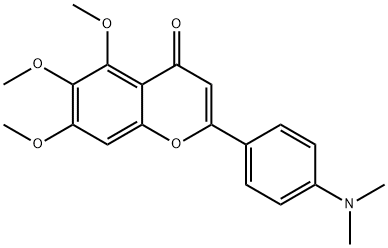 4H-1-Benzopyran-4-one, 2-[4-(dimethylamino)phenyl]-5,6,7-trimethoxy- Structure