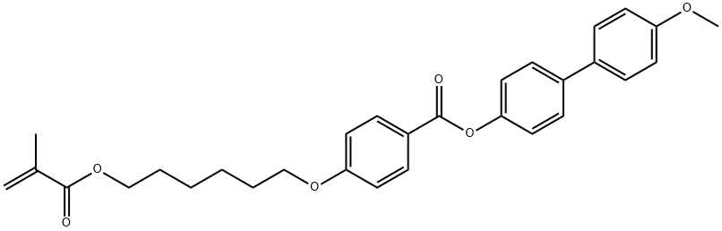 Benzoic acid, 4-[[6-[(2-methyl-1-oxo-2-propen-1-yl)oxy]hexyl]oxy]-, 4'-methoxy[1,1'-biphenyl]-4-yl ester Structure