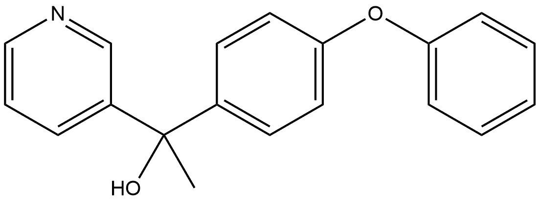 α-Methyl-α-(4-phenoxyphenyl)-3-pyridinemethanol Structure