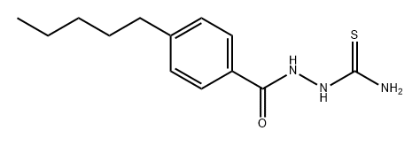 Benzoic acid, 4-pentyl-, 2-(aminothioxomethyl)hydrazide 구조식 이미지