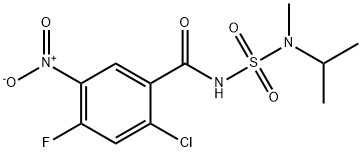 Benzamide, 2-chloro-4-fluoro-N-[[methyl(1-methylethyl)amino]sulfonyl]-5-nitro- Structure