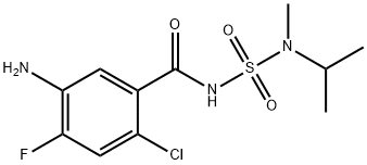 5-Amino-2-chloro-4-fluoro-N-[[methyl(1-methylethyl)amino]sulfonyl]benzamide Structure