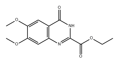 2-Quinazolinecarboxylic acid, 3,4-dihydro-6,7-dimethoxy-4-oxo-, ethyl ester Structure