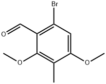 Benzaldehyde, 6-bromo-2,4-dimethoxy-3-methyl- Structure