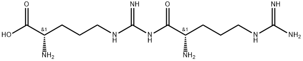 L-Ornithine, N5-[[[(2S)-2-amino-5-[(aminoiminomethyl)amino]-1-oxopentyl]amino]iminomethyl]- Structure