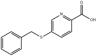 5-(benzylsulfanyl)pyridine-2-carboxylic acid 구조식 이미지