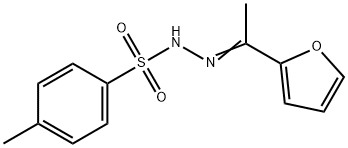 Benzenesulfonic acid, 4-methyl-, 2-[1-(2-furanyl)ethylidene]hydrazide 구조식 이미지