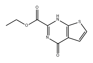 Thieno[2,3-d]pyrimidine-2-carboxylic acid, 1,4-dihydro-4-oxo-, ethyl ester 구조식 이미지