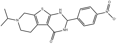 2-(4-nitrophenyl)-7-propan-2-yl-1,2,3,5,6,8-hexahydropyrido[2,3]thieno[2,4-d]pyrimidin-4-one Structure