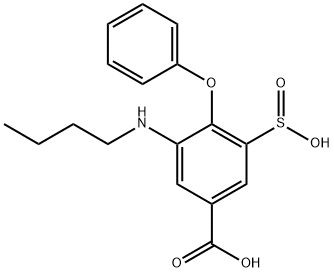 Benzoic acid, 3-(butylamino)-4-phenoxy-5-sulfino- 구조식 이미지