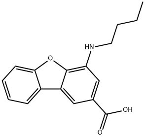 2-Dibenzofurancarboxylic acid, 4-(butylamino)- 구조식 이미지