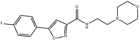 3-Isoxazolecarboxamide, 5-(4-fluorophenyl)-N-[2-(4-morpholinyl)ethyl]- 구조식 이미지