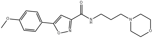 3-Isoxazolecarboxamide, 5-(4-methoxyphenyl)-N-[3-(4-morpholinyl)propyl]- Structure