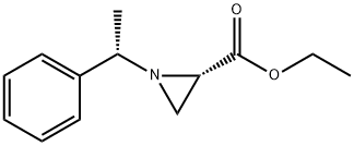 2-Aziridinecarboxylic acid, 1-[(1S)-1-phenylethyl]-, ethyl ester, (2S)- Structure