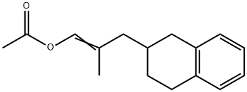 2-Methyl-3-(1,2,3,4-tetrahydronaphthalen-2-yl)prop-1-en-1-yl acetate 구조식 이미지