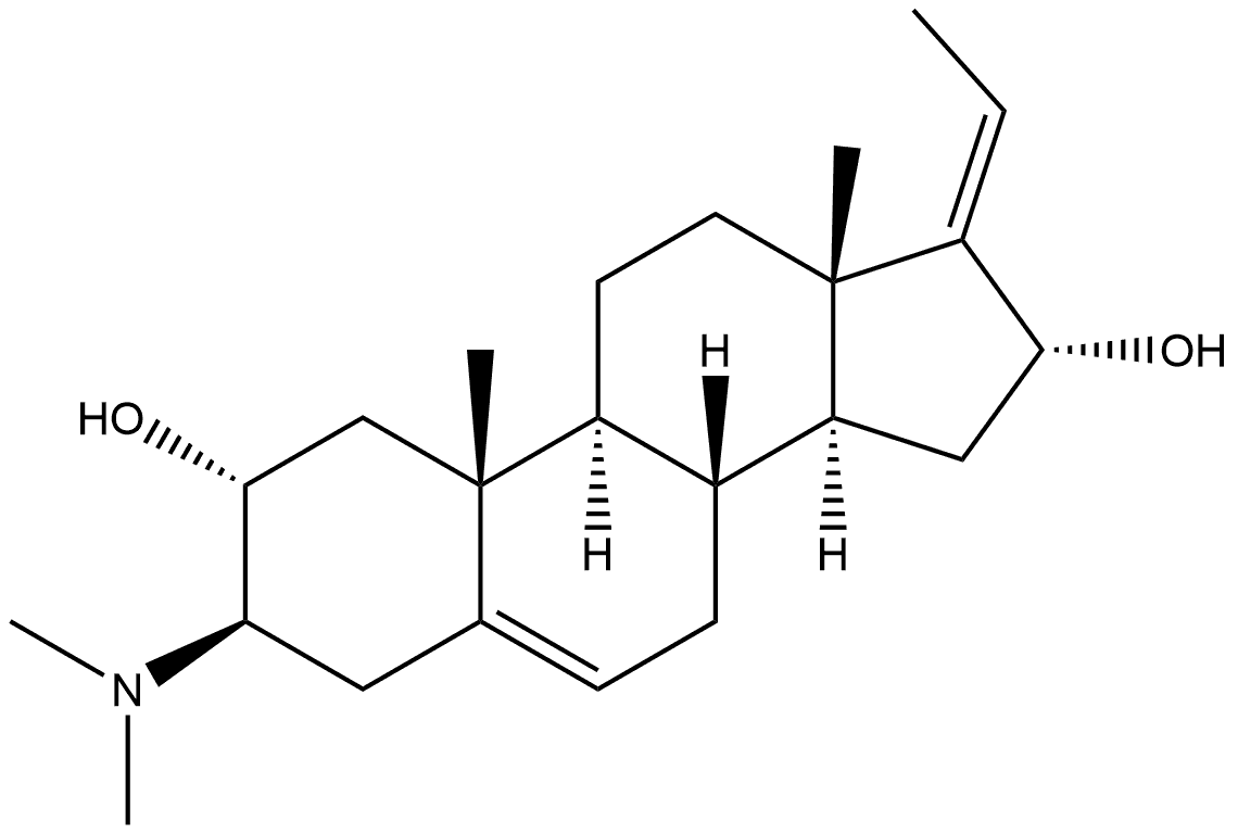 3β-(Dimethylamino)pregna-5,17(20)-diene-2α,16α-diol 구조식 이미지