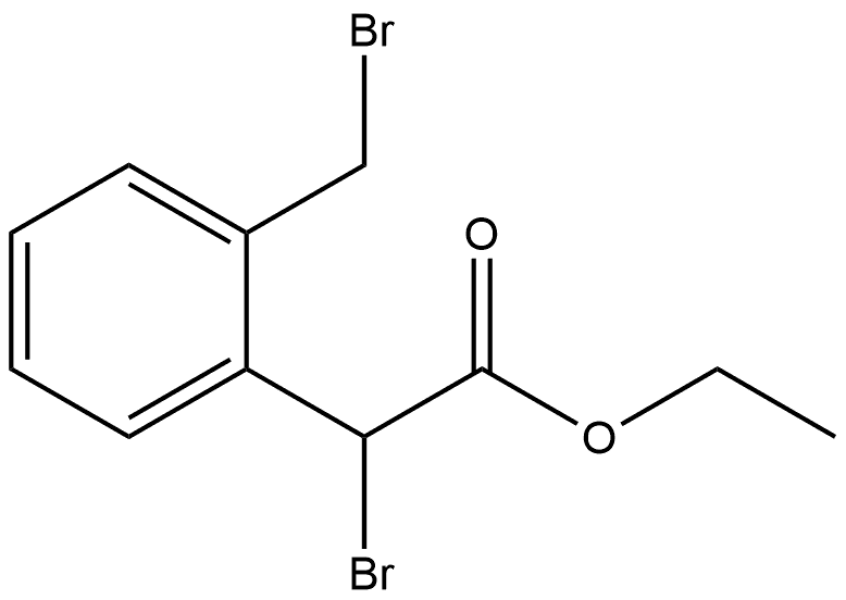 ethyl 2-bromo-2-(2-(bromomethyl)phenyl)acetate Structure