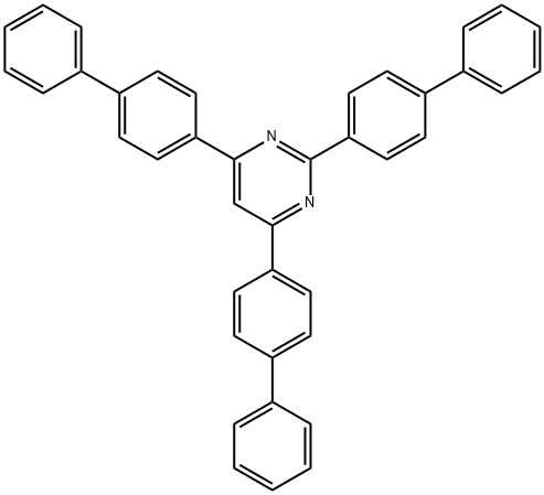 Pyrimidine, 2,4,6-tris([1,1'-biphenyl]-4-yl)- Structure